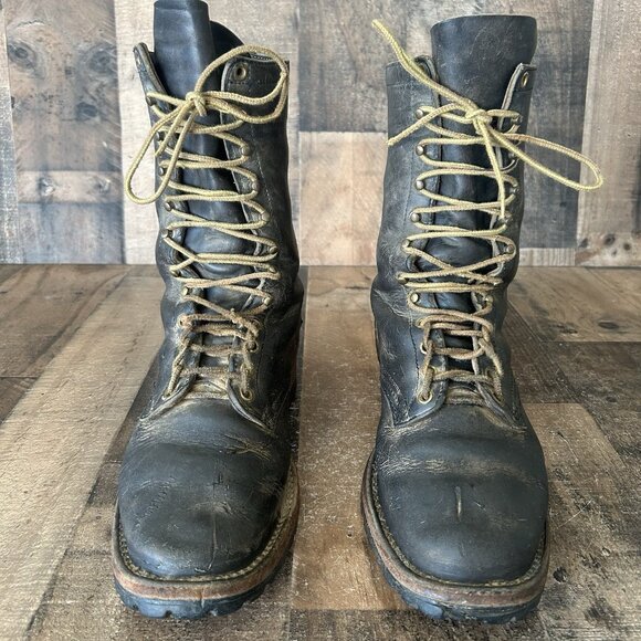 Whites Hathorn Logger Packer Plain Toe Work Boots Mens 10 D - Picture 3 of 12